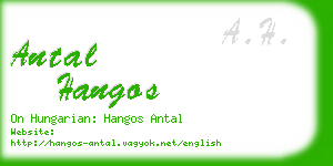 antal hangos business card